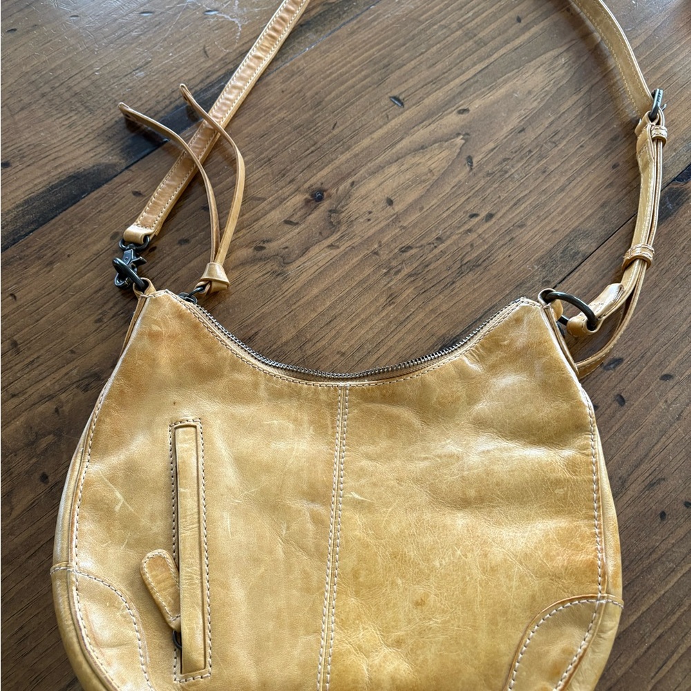 Frye Tan Leather Crossbody Bag
